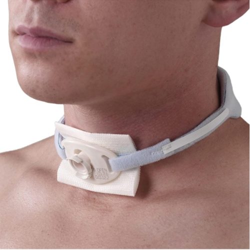 Posey foam tracheostomy collar tie securing trach tube comfortably on neck